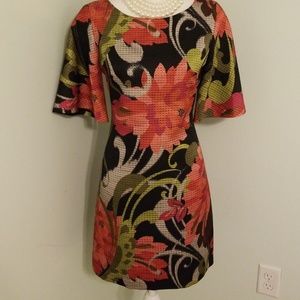 Trina Turk Floral Dress Black/Orange